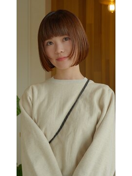 グーム(goom.) 大人可愛い秋冬丸みボブピンクラベンダーベージュベビーピンク