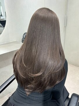 オニキス 原宿(ONYX) e61髪質改善ブリーチなしダブルカラーココアグレージュレイヤー