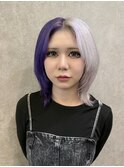 パープル×ホワイト