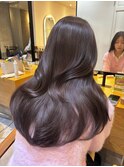レイヤー×韓国風コテ巻き×ピンクラベンダー