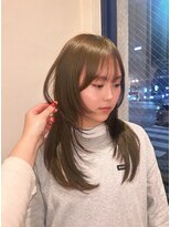 シュガー 盛岡(SUGAR)&nbsp;◯ ブリーチなしダブルカラー　オリーブベージュ　レイヤー　◯