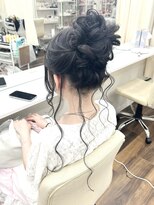 京都ヘアセット着付け専門サロン 夢館 五条店(yumeyakata)&nbsp;後れ毛たっぷりお団子ヘア