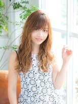 Lond輪郭カバーの小顔デジタルパーマセミディ