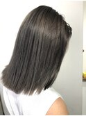 恵比寿×YAMATO 大人ダークシルバー×切りっぱなしミディ