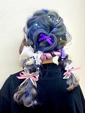 ヘアセットアップス(UP's) メチャ可愛い♪『無敵のツインテールハート.リボンセット(^-^)』