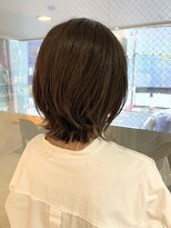 アイディール(:ideal)&nbsp;20代30代40代☆透明感のある明るい白髪染めに、外ハネくびれボブ