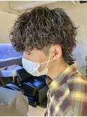 波巻きスパイラルパーマツーブロックツイストスパイラルパーマ