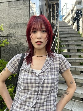 レコ 渋谷(LECO) シャギーレッドカラー