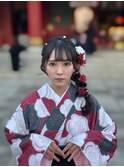 卒業式袴着付ヘアセット♪