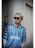 大人男子のブリーチカラー