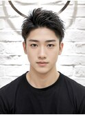 20代30代韓流☆ツイストパーマショートマッシュアッシュブラック