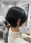 大人ナチュラルショートボブ×透明感カラー