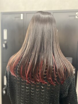 アドラ(ADLLA) レッド×インナーカラー