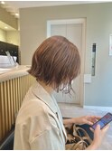 切りっぱなしのふわふわボブ