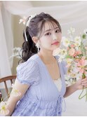 ゆるふわ可愛いポニーテール!