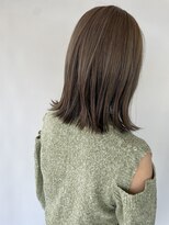ヘアデザイン アンジェロ(Hair Design Angelo)&nbsp;オリーブグレージュ/ロングボブ/20代/30代/40代