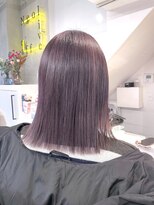 ネオリーブカフ 鶴ヶ峰店(Neolive caff)&nbsp;ラベンダーベージュ　切りっぱなし　ダブルカラー