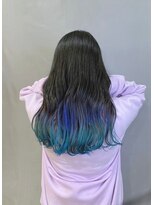 ブロッサム 保谷(Blossom)&nbsp;10代20代エンドカラーグラデーションカラーブルーターコイズ