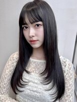 ミンクス渋谷スマートサロン(MINX shibuya smart salon) 【MINX】顔まわり似合わせカット+暗めカラーロング_渋谷