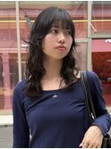 △韓国ハッシュカットレイヤーパーマドライパーマラベンダー