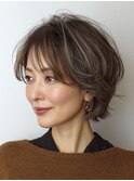 白髪ぼかし/脱白髪染め/グレージュ