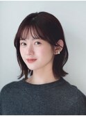 似合わせカット ダークアッシュ ミディアムレイヤーカット