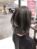 レガリア 明石店(Regalia) グレージュ/ハイライト/結べる長さのボブ/40代/50代/60代