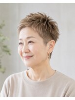 ココカラーアンドカット マルナカ福富店(CoCo Color&Cut)&nbsp;ミルクティーベージュ/ベリーショート50代60代