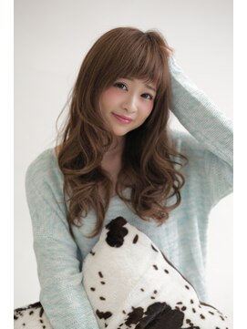ヘアーメイクジェンテ(hair make gente) ショートバングが可愛いふわふわロング