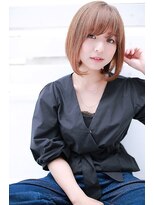 ラフィスヘアー レイ 札幌店(La fith hair ray)&nbsp;【Lafith】オレンジベージュカラー×ボブスタイル