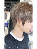 ハイライト&ゾーンロ-ライトショ-ト大人かわいいココアブラウン