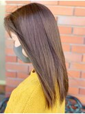 イエローべージュ髪質改善☆柔らかナチュラルストレート