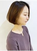【morio成増/玉井】バングなし　コンパクトボブ　ベージュ