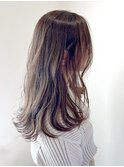 ラフウェーブ×グレージュ