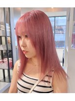 ベレーザ 渋谷(BELEZA)&nbsp;4941ニュアンスカラーホワイトピンク韓国ヘアミルクティーピンク