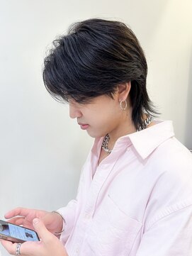 テトラ バイ ネオリーブ 横浜西口店(tetra by neolive) 韓国風メンズウルフセンターパート☆横浜