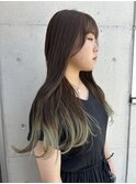 グラデーションカラー外国人風なみなみウェーブスモーキーカラー