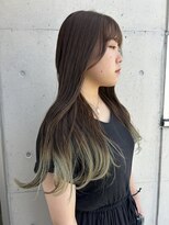 アチーブ ヘア デザイン(achieve hair design)&nbsp;グラデーションカラー外国人風なみなみウェーブスモーキーカラー