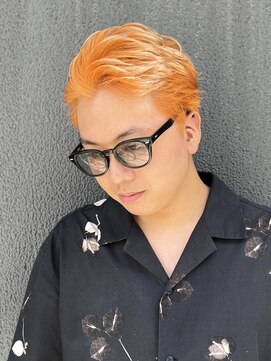 ノイセル(Noisyle) ☆かきあげハイトーンアップバングショート×ネーブルオレンジ