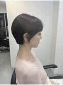 【お客様スタイル】前髪×ショートボブ×シナモンベージュ