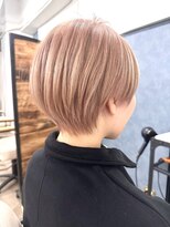 ルアン 上通り(ruen) マッシュショート×ピンクベージュ 熊本ショート ショートヘア