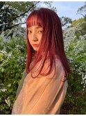 ブリーチなしでつくるpink/seika