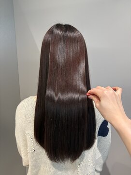 イオエ 西梅田(ioe) ブリーチなしカラー／髪質改善/ミルクティーベージュ/顔へア