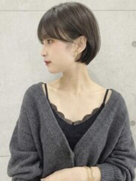 アールイーノウン 阿倍野区昭和町店(re; nown) 大人可愛い20代30代40代小顔ショートボブ丸み前下がり