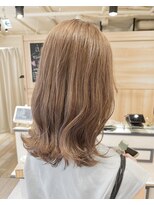 ネオリーブサイン 大森店(Neolive sign) ブリーチしないミルクティーベージュ ブリーチしないダブルカラ