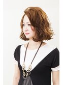 【大人可愛い】ウェーブボブスタイル