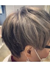 ミューテ(Mu te) ☆ハイトーンラベンダーアッシュ×マッシュ