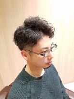 ライール ザ バーバー(Lair the barber)&nbsp;決まる黒髪パーマ＆ツーブロックスタイル
