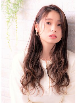 ソア 武蔵小杉(SOAR) かき上げヘムライトラベージュ暖色カラーストカールくびれヘア