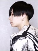 ノーセットでもかっこいい前下がりマッシュ